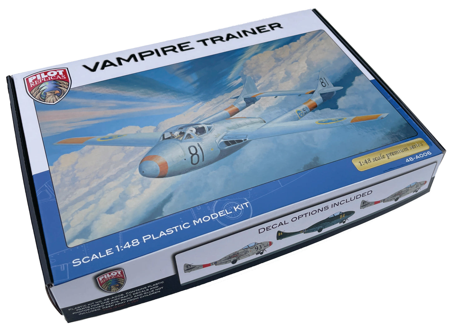 J28 C Vampire in Swedish Air Force, 1/48 scale. 48A006