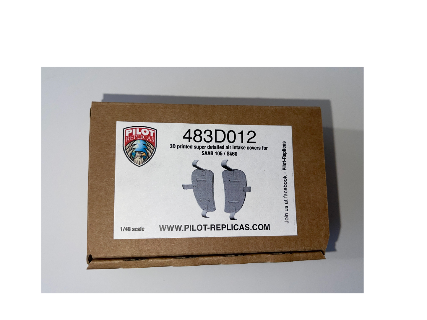 1/48 scale Air Intake covers SK60/SAAB 105 483D012