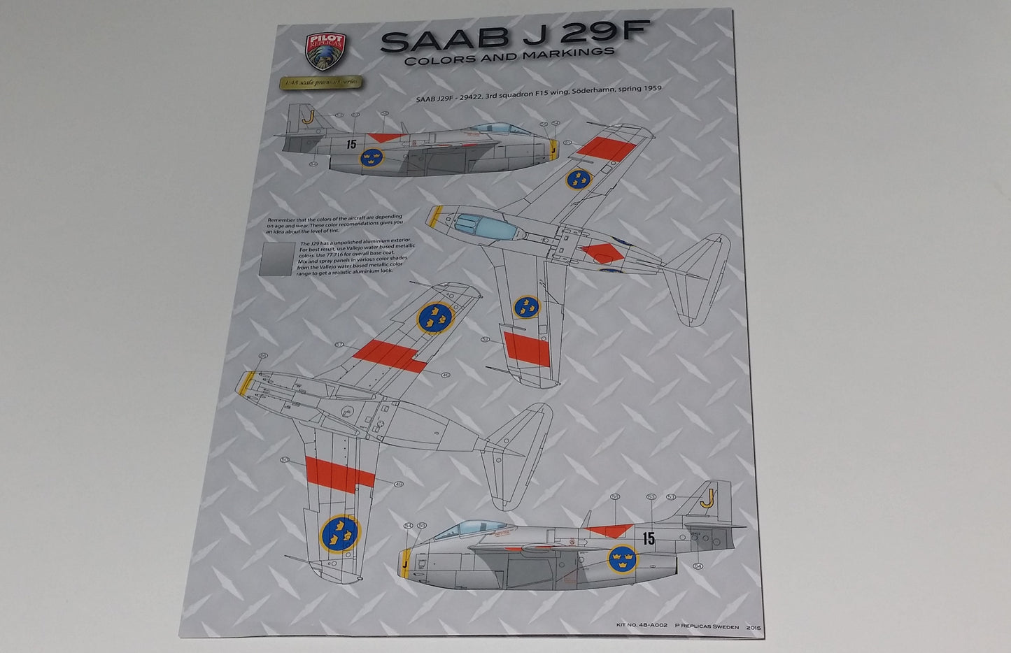 SAAB J 29 F, 1/48 scale. 48A002