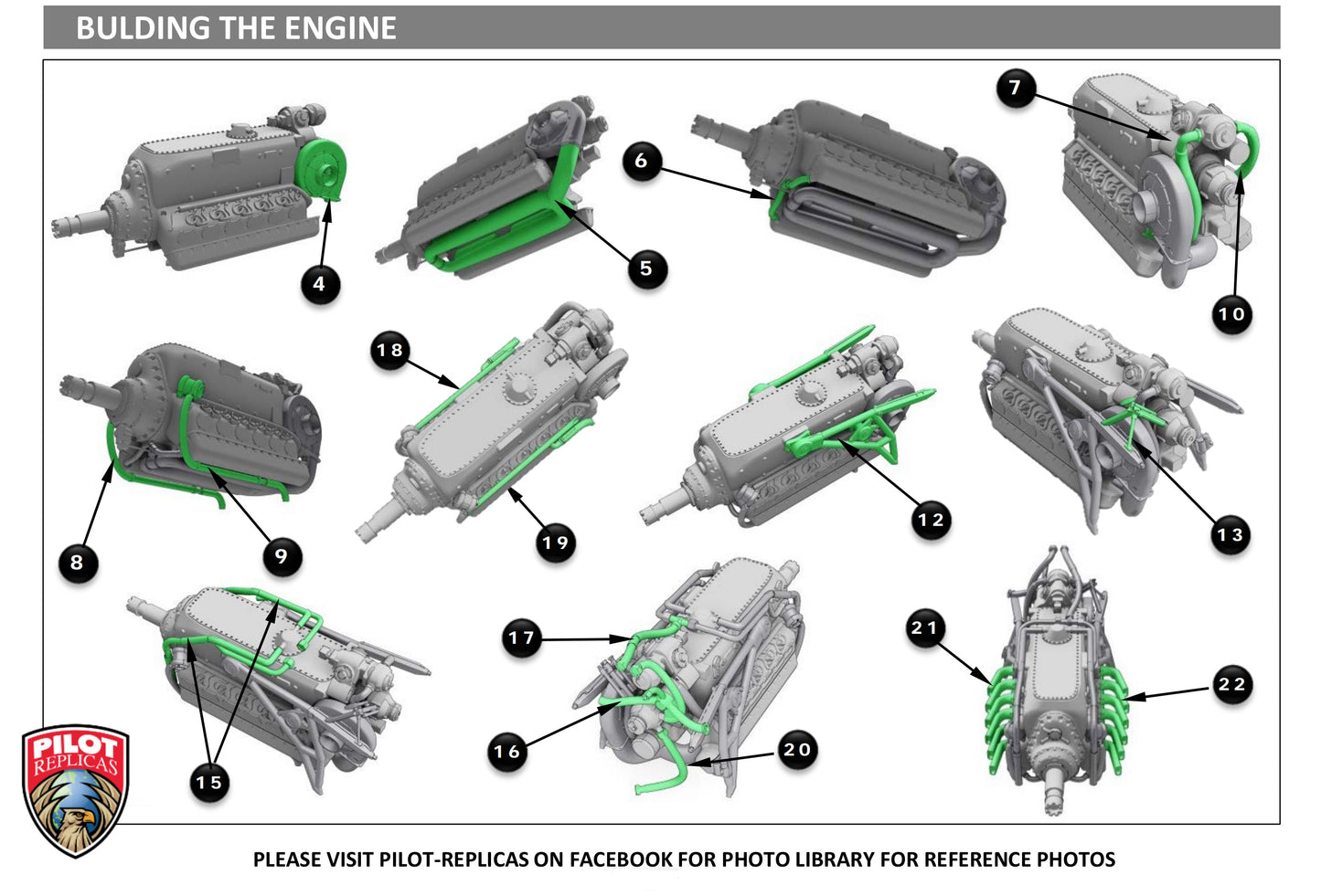 1/48 scale Super detail engine set. For SAAB 21. 48R005