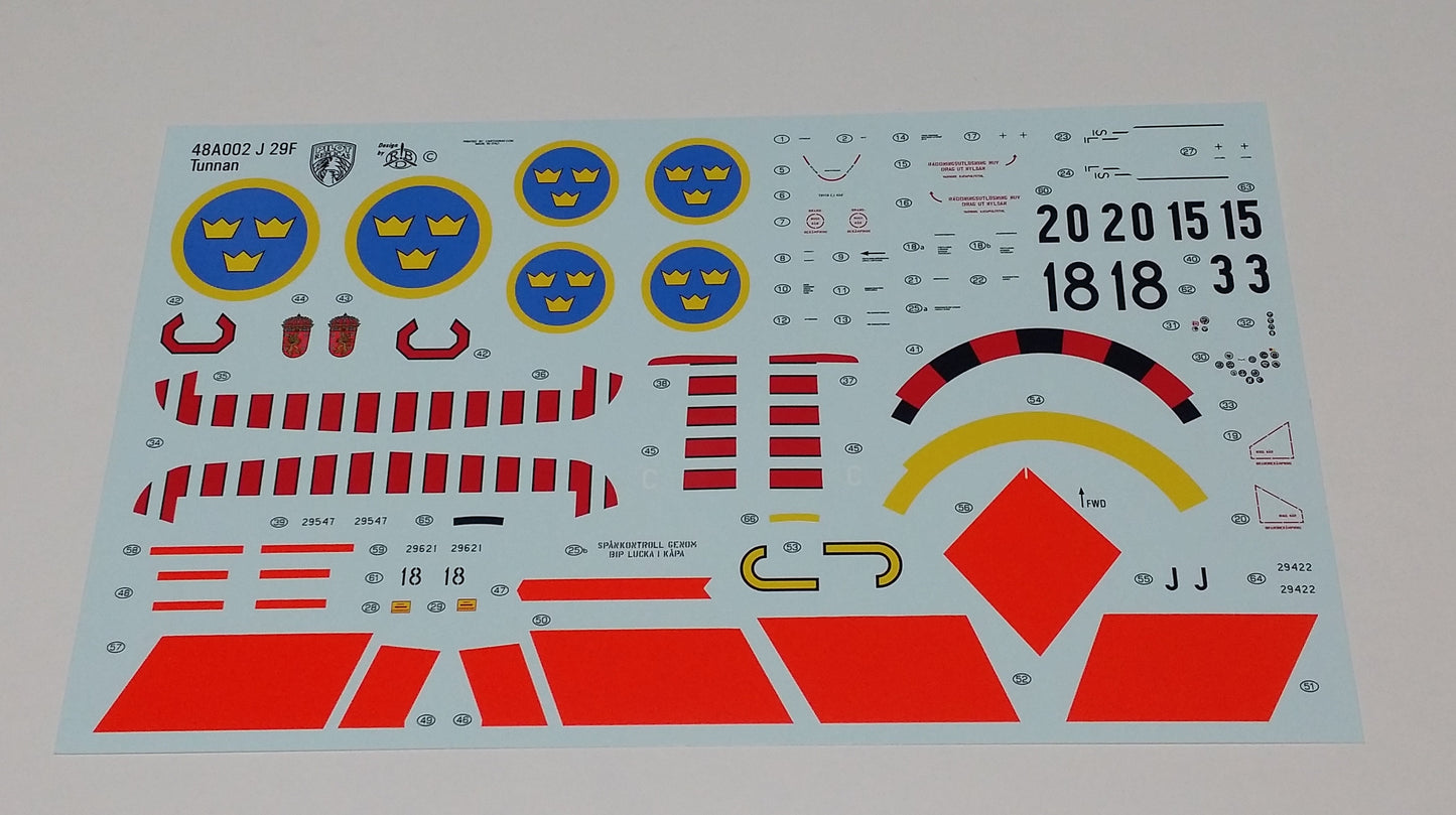 SAAB J 29 F, 1/48 scale. 48A002