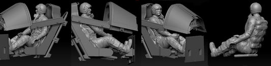 1/48 scale SAAB 29 Tunnan pilot. Art # 48P014