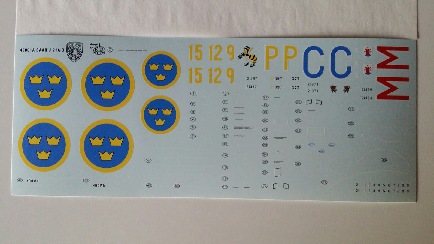 SAAB J 21 A3, 1/48 scale. 48A001