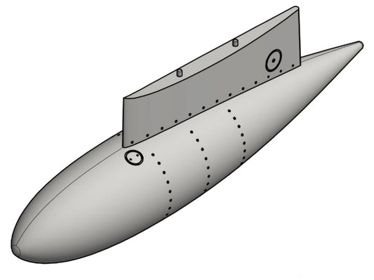 1/48 scale Drop tank ”type 1” without fins. For J29 Tunnan. 48R016