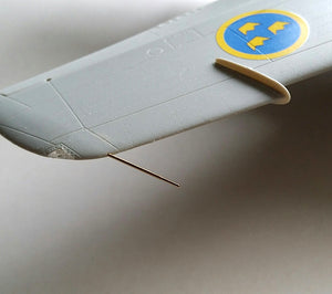 1/48 scale Pitot tubes for SAAB 29 Tunnan. 48PT001